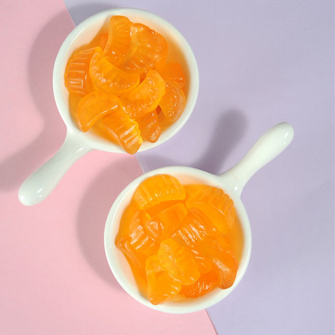 Помадки оранжевого Веган плода витаминов детей вкуса камедеобразного форменного халяльного камедеобразные